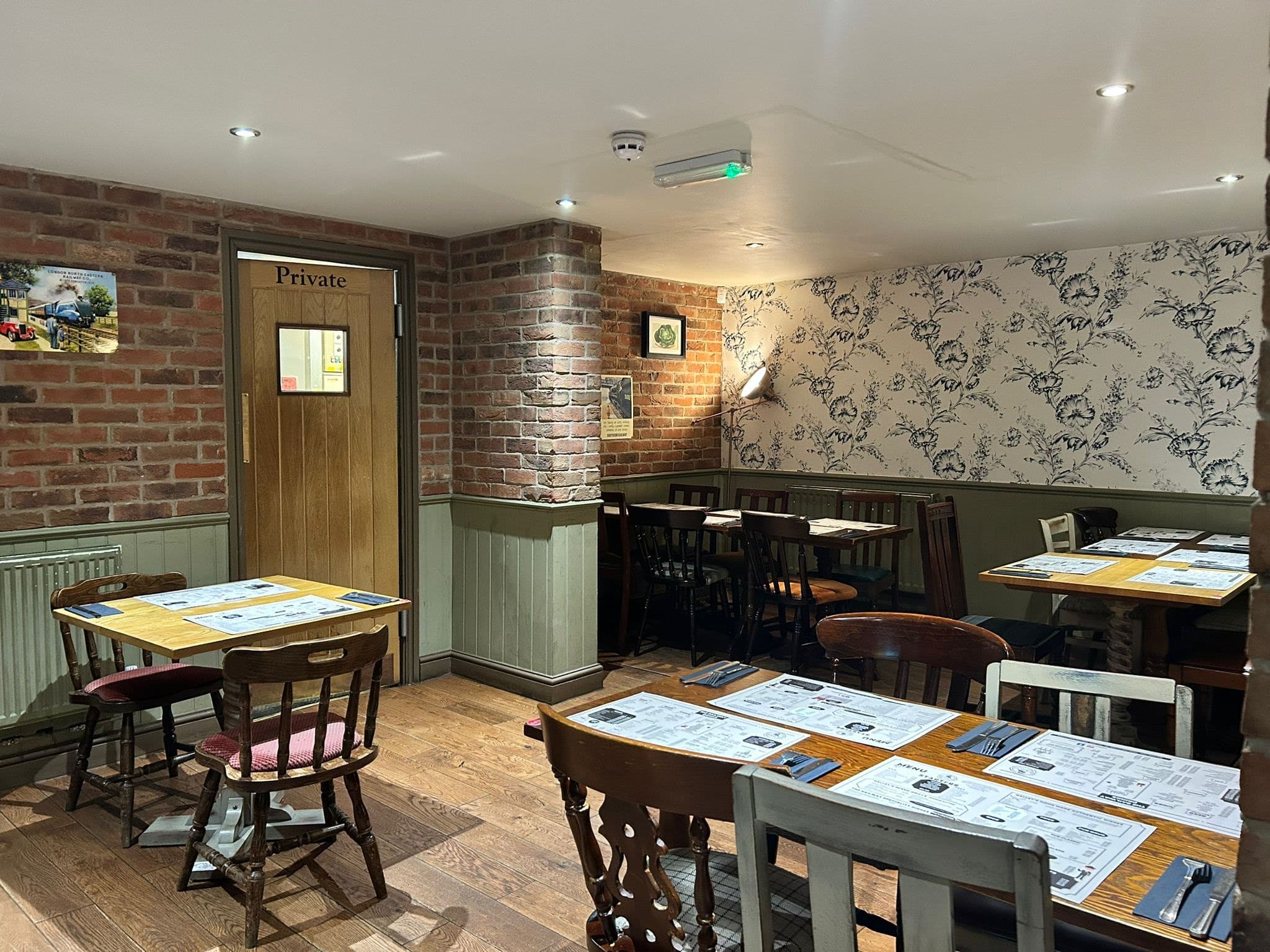 The Railway Pub dining area